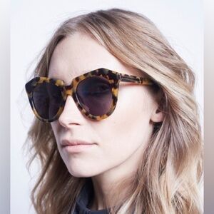 Karen Walker / Number One crazy tort tortoise Sunglasses